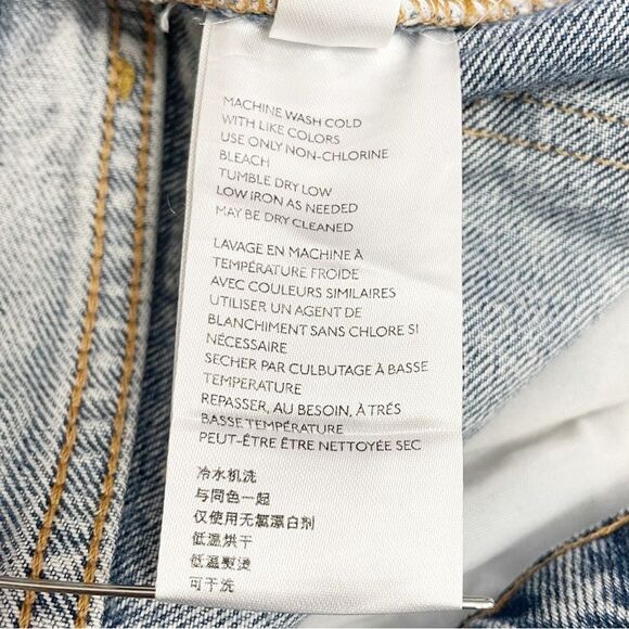 Free People We The Free My Own Lane Straight Jeans Acid Wash Distressed Size 28 - Picture 12 of 15